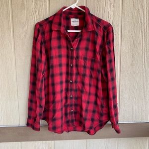 EUC AMERICAN EAGLE BOYFRIEND BUTTON UP SIZE L